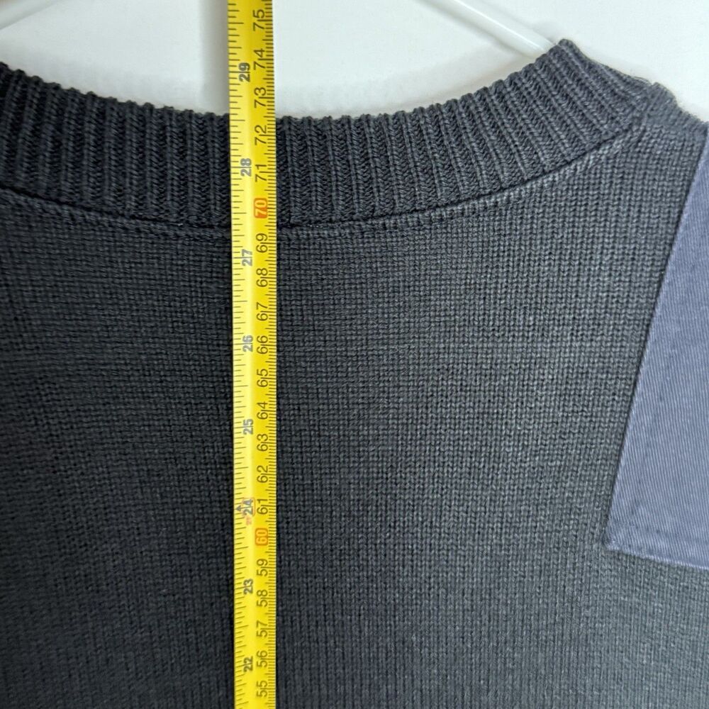 Sweater Vest Uniform Black With Blue Knit Size L VF Imagewear - Picture 7 of 10